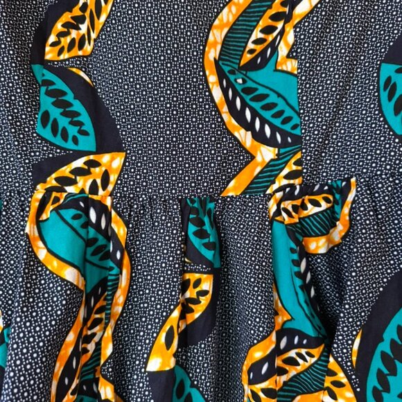 Binta Real Wax African Print Peplum Hi-Low Top | Size 2XL | New - Picture 2 of 9